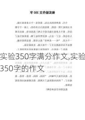 实验350字满分作文,实验350字的作文