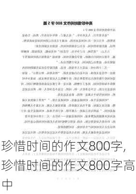 珍惜时间的作文800字,珍惜时间的作文800字高中